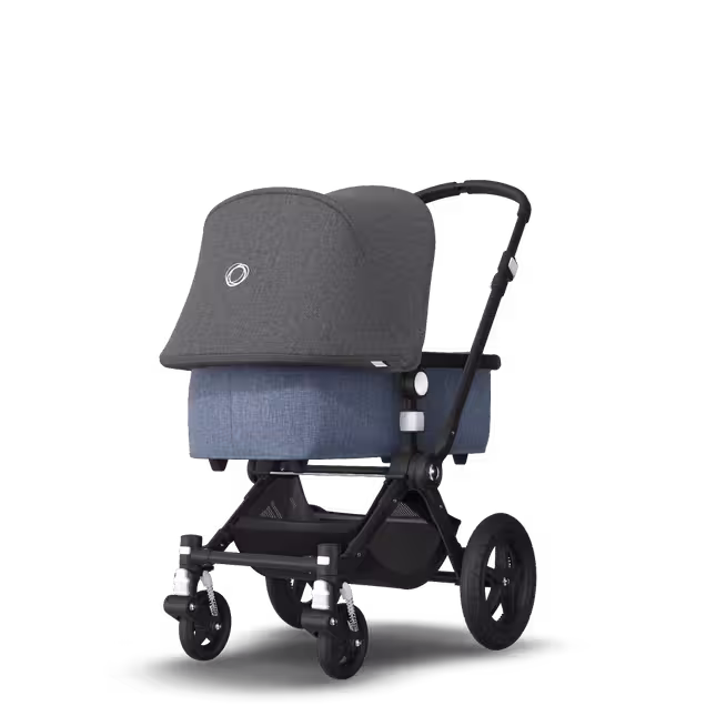 Bugaboo Cameleon3 Plus grey melange sun canopy, blue melange fabrics, black base - Main Image Slide 5 of 6