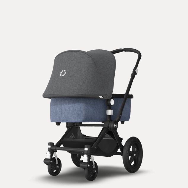 Bugaboo Cameleon3 Plus grey melange sun canopy, blue melange fabrics, black base - Main Image Slide 5 of 6
