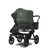 Bugaboo Donkey 5 Duo double stroller black base, midnight black fabrics, forest green sun canopy - Thumbnail Slide 3 of 11