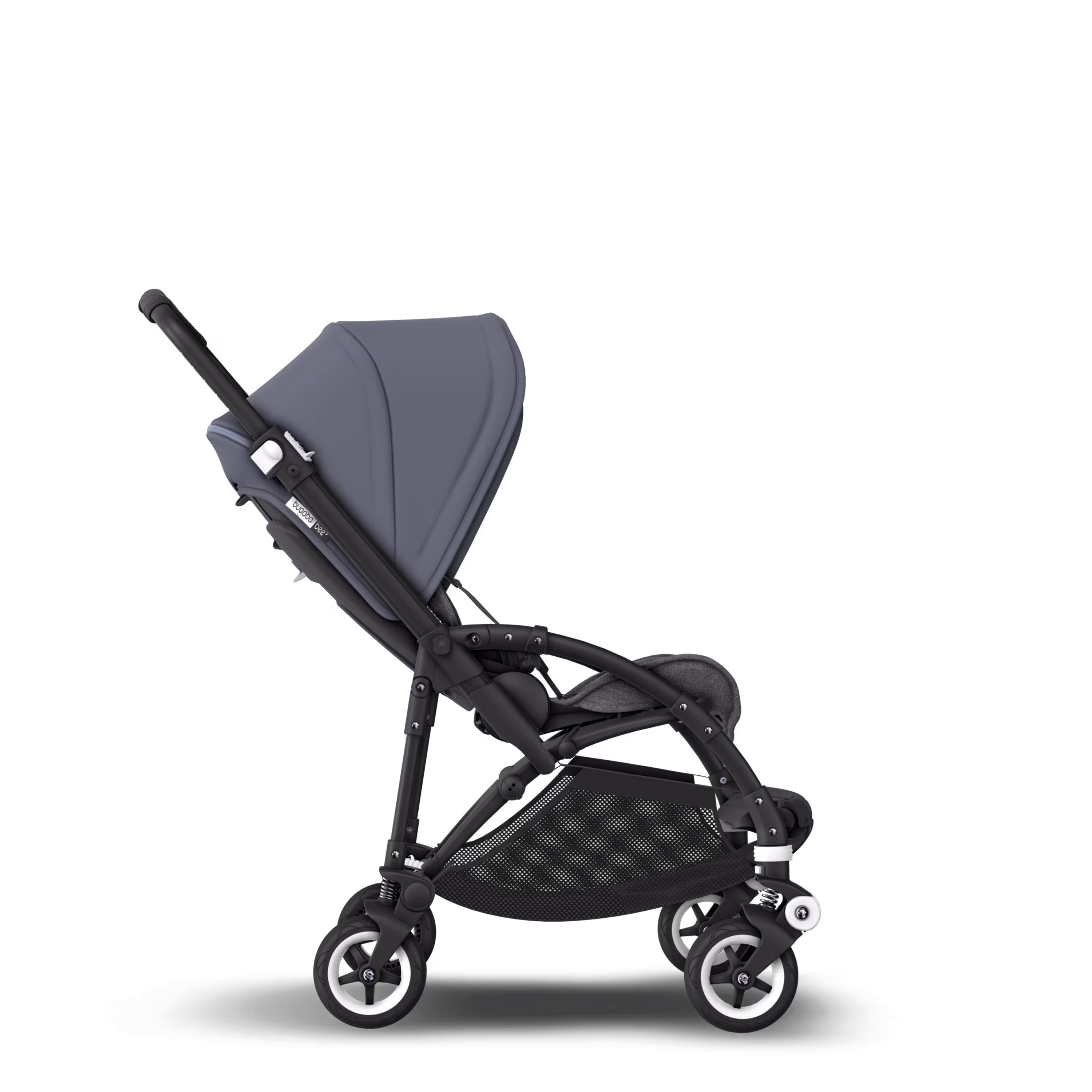 Bugaboo Bee 5 seat and bassinet stroller steel blue sun canopy, grey melange fabrics, black base - Main Modal Image Slide 3 of 6
