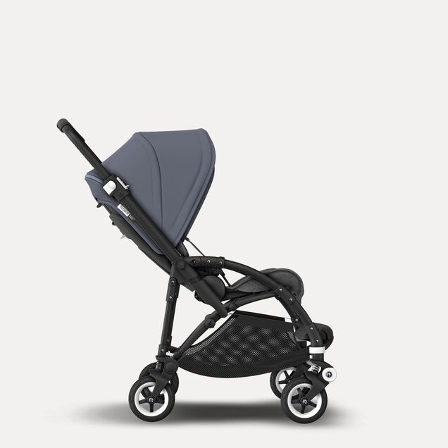 Bugaboo Bee 5 seat and bassinet stroller steel blue sun canopy, grey melange fabrics, black base - Main Image Slide 3 of 6