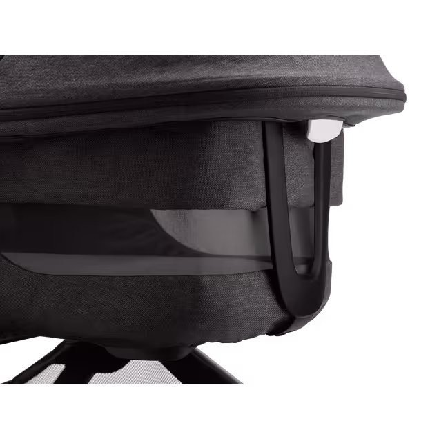 Bugaboo Fox 3 bassinet and seat stroller black base, mineral washed black fabrics, mineral washed black sun canopy - Main Image Slide 6 of 15