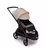 Bugaboo Dragonfly seat stroller black base, grey melange fabrics, desert taupe sun canopy - Thumbnail Slide 3 of 16