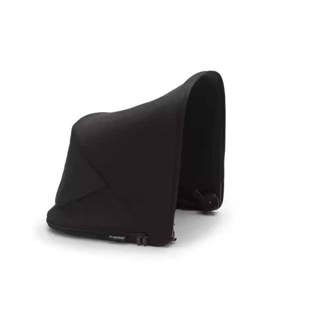 Refurbished Bugaboo Fox 5 bassinet and seat stroller graphite base, grey melange fabrics, midnight black sun canopy - Main Image Slide 5 van 7