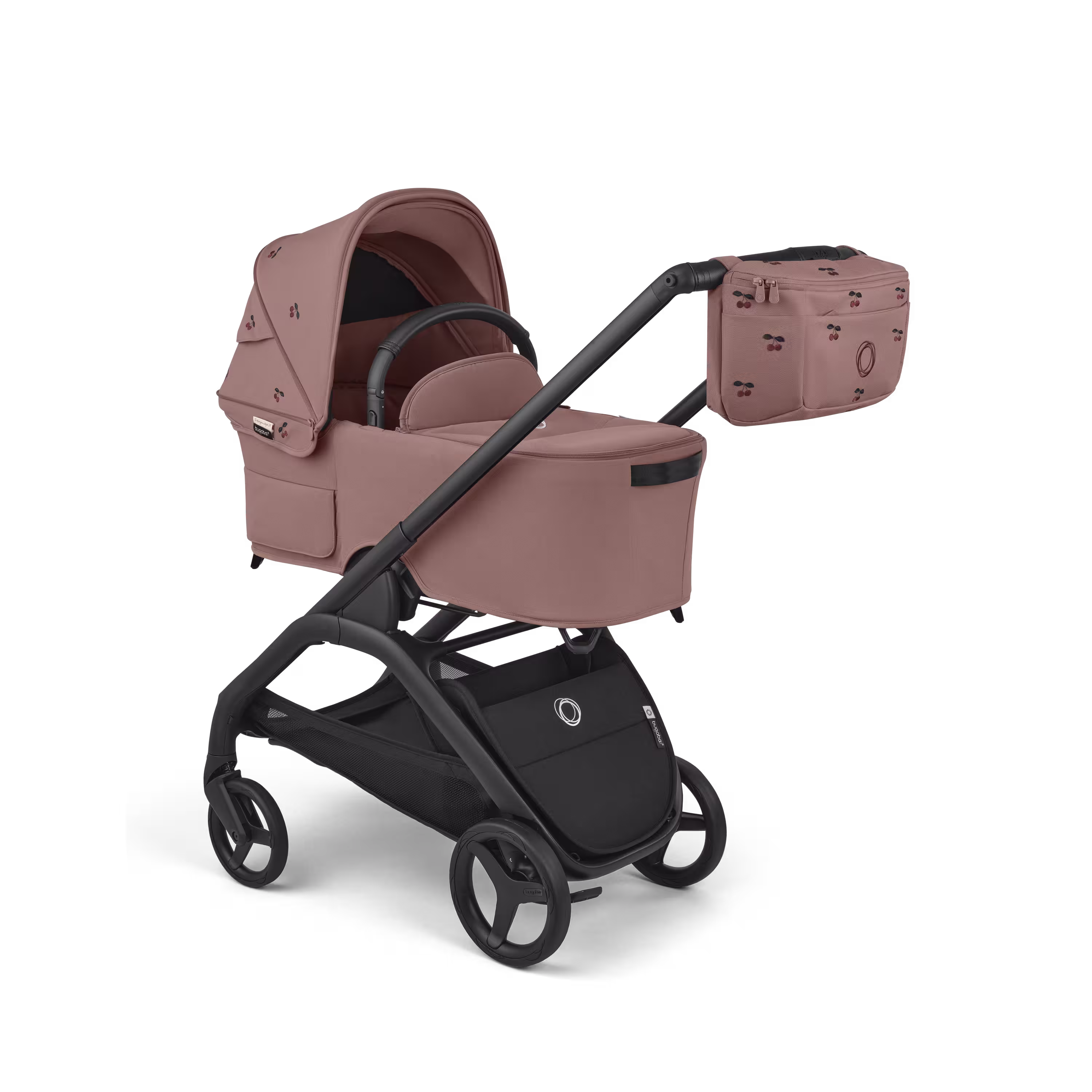 Bugaboo x Konges SlØjd limited edition Dragonfly Plus 2-in-1 pushchair black base, dusty pink fabrics, dusty pink sun canopy - Main Modal Image Slide 10 of 10