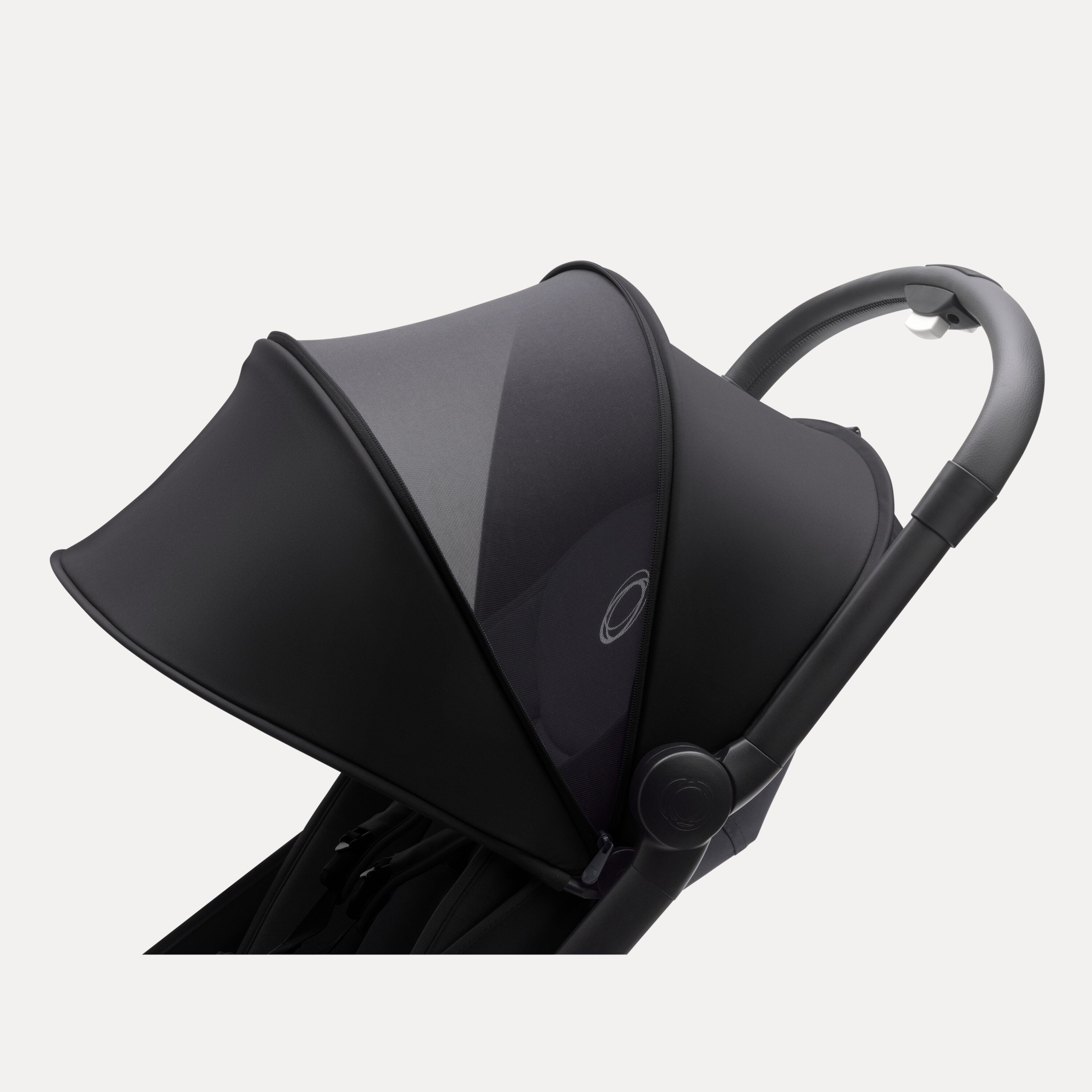 Bugaboo Butterfly travel stroller black base, stormy blue fabrics, stormy blue sun canopy - Main Modal Image Slide 11 of 13