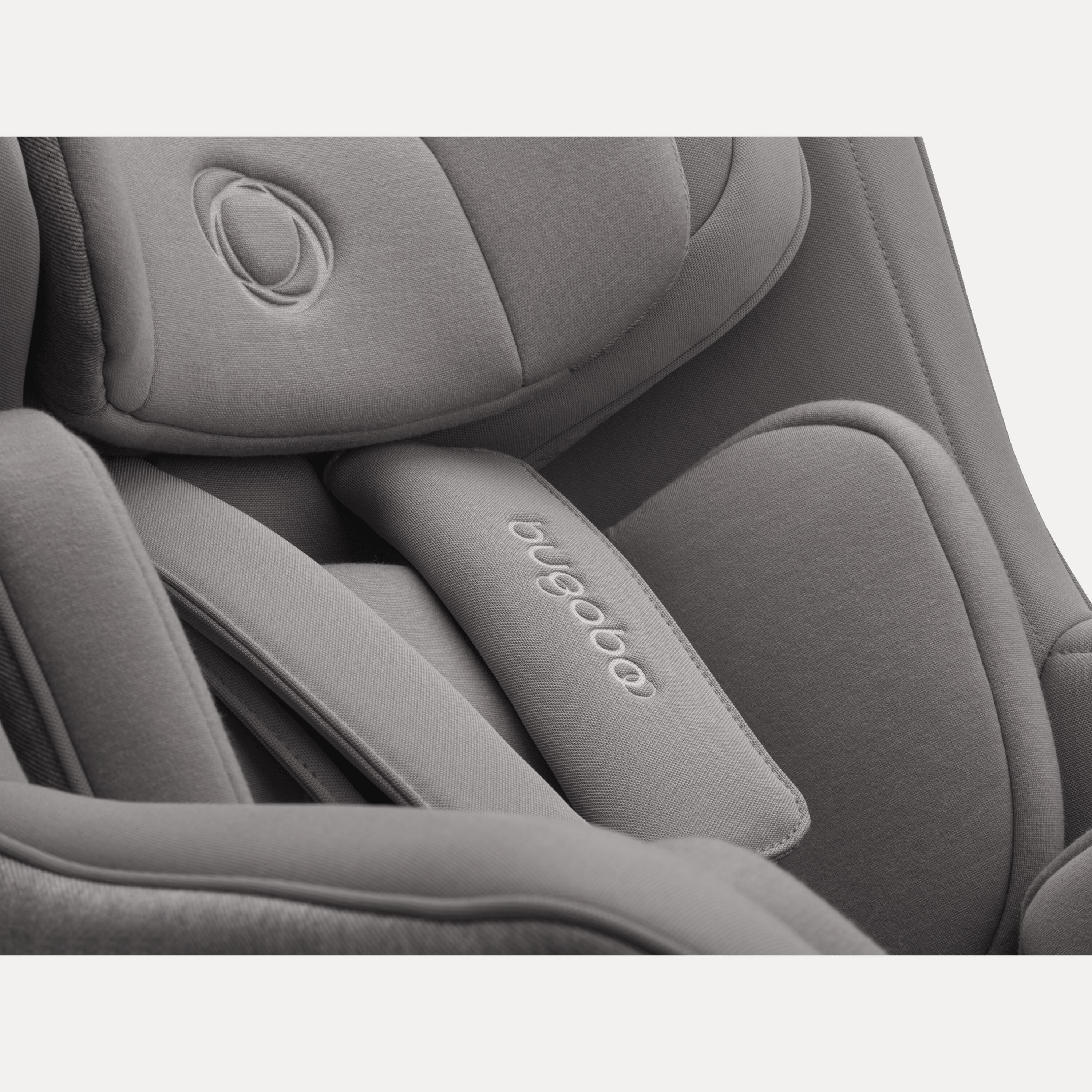 Close up of the padded shoulder harness of the Bugaboo Owl by Nuna. - Main Modal Image Slide 9 of 11