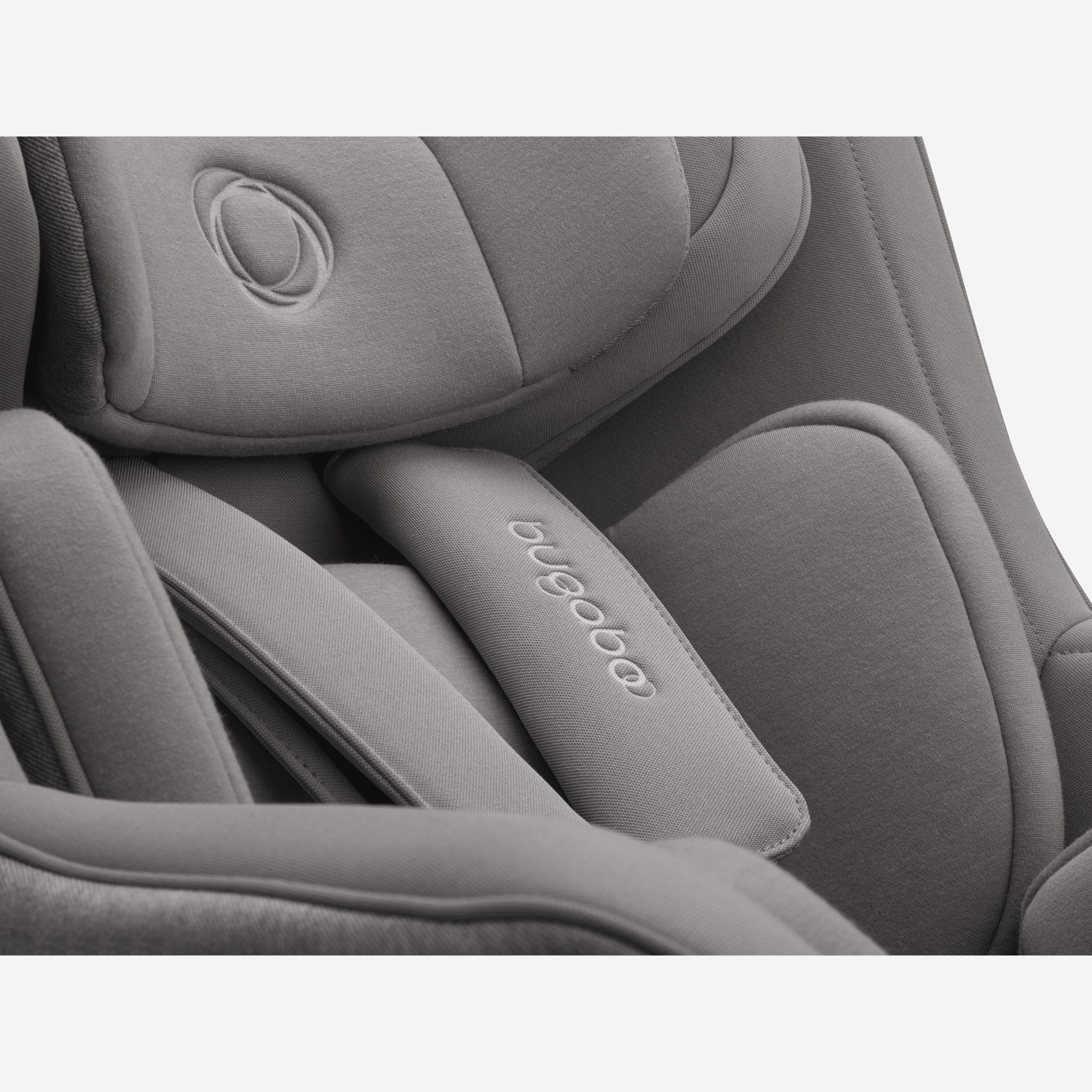 Close up of the padded shoulder harness of the Bugaboo Owl by Nuna. - Main Modal Image Slide 9 of 11