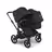 Bugaboo Donkey 6 double stroller black base, heritage black fabrics, heritage black sun canopy - Thumbnail Slide 1 of 10