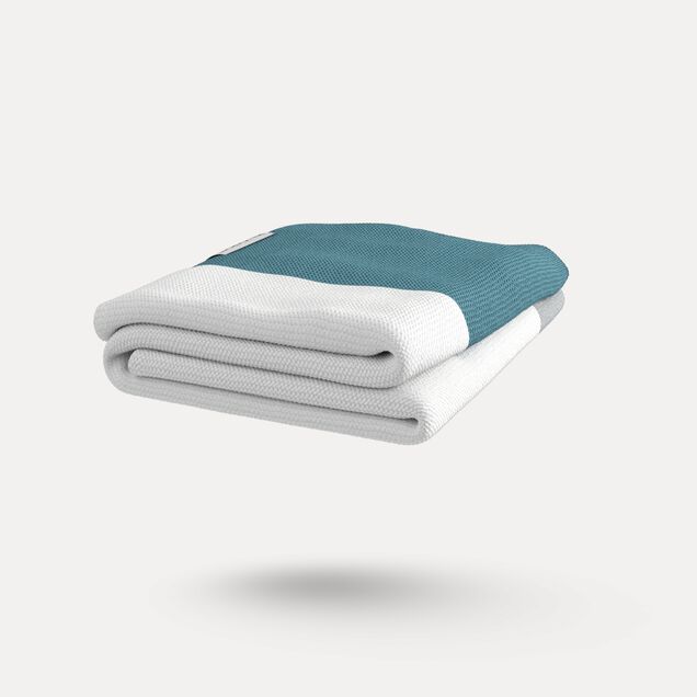 Bugaboo Light Cotton Blanket - PETROL BLUE MULTI - Main Image Slide 7 of 8