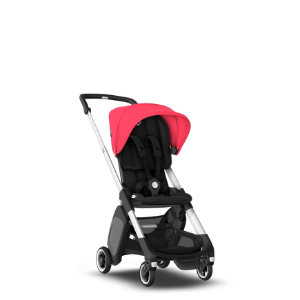 Bugaboo Ant seat stroller neon red sun canopy, black fabrics, aluminium base - view 1