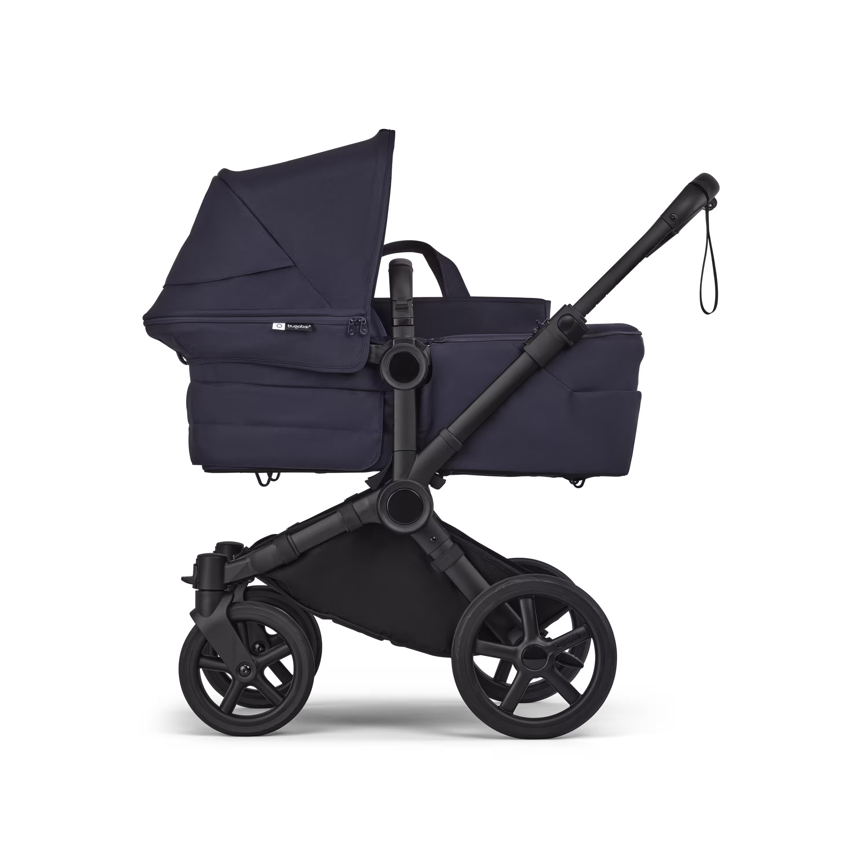 Bugaboo Donkey 6 2-in-1  stroller black base, deep indigo fabrics, deep indigo sun canopy  - Main Modal Image Slide 2 of 10