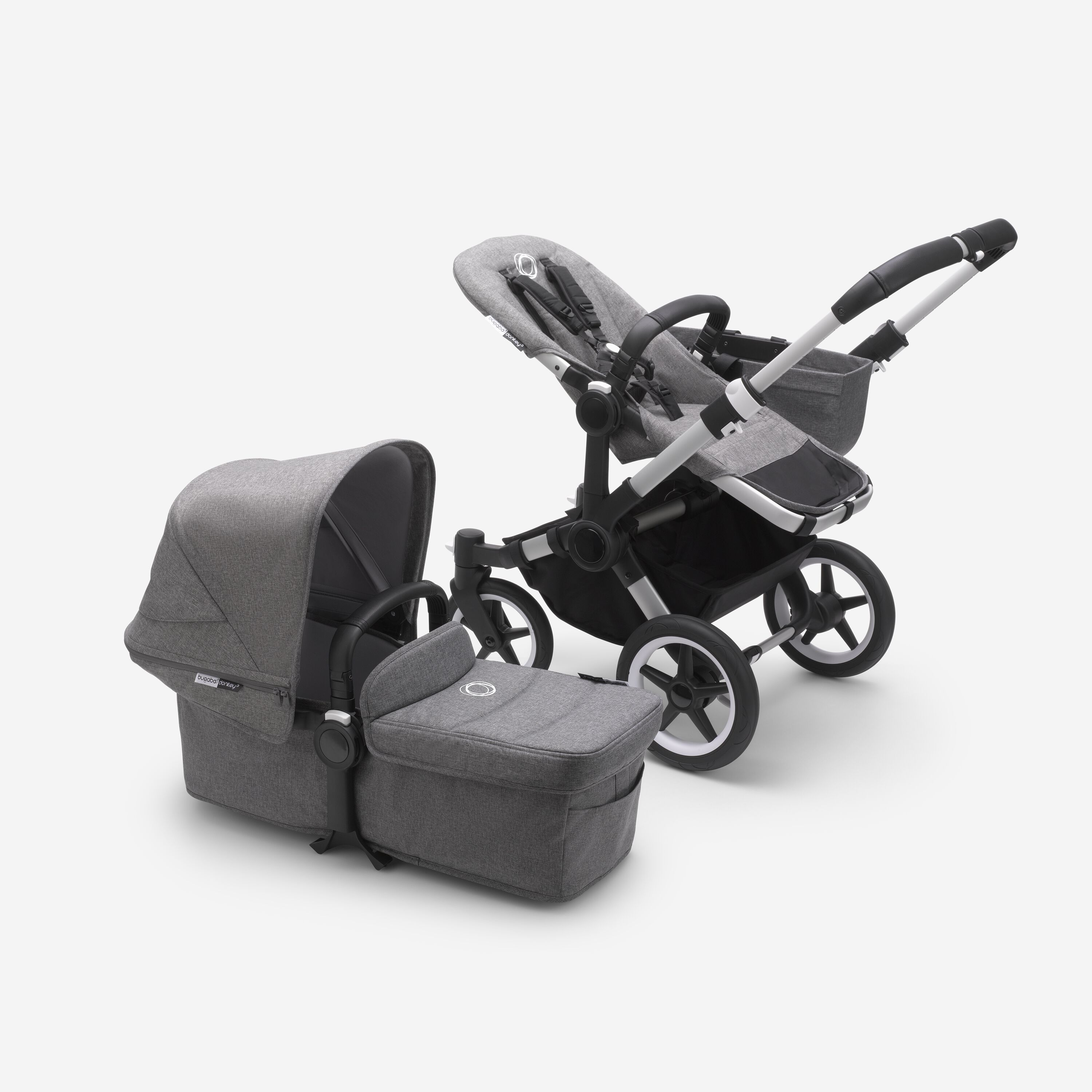 Bugaboo Donkey 3 mono complete | ALU/GREY MELANGE-GREY MELANGE - Main Modal Image Slide 2 of 4