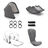 Bugaboo Bee5 Classic style set complete GREY MELANGE - Thumbnail Slide 1 of 2