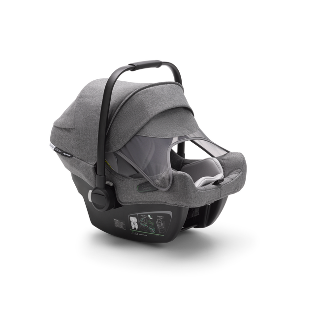 Bugaboo Turtle air by Nuna car seat UK GREY with Isofix wingbase