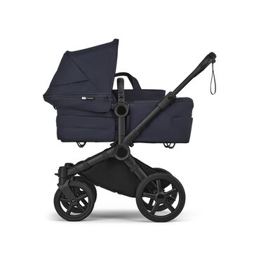 Bugaboo Donkey 6 2-in-1  stroller black base, deep indigo fabrics, deep indigo sun canopy  - view 2