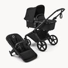 Bugaboo Cub 2-in-1 pram black base, heritage black fabrics, heritage black sun canopy