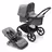 Bugaboo Fox 5 bassinet and seat stroller black base, grey melange fabrics, grey melange sun canopy - Thumbnail Slide 1 of 8