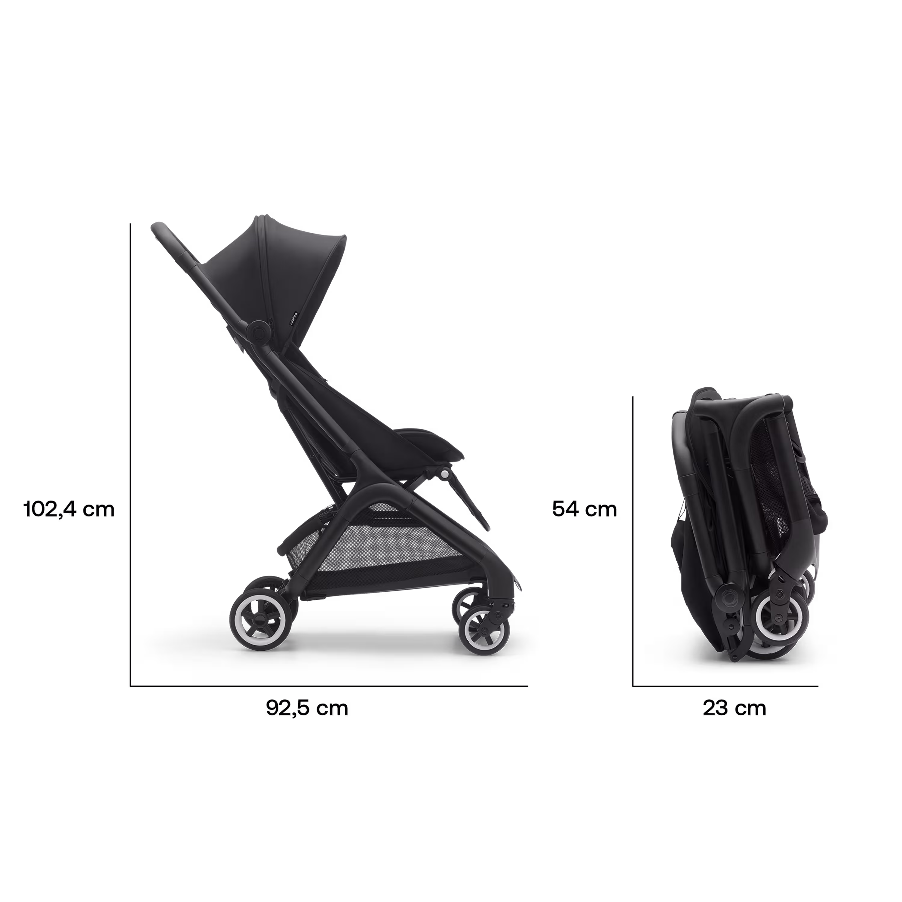 Bugaboo Butterfly bassinet and seat stroller black base, dark cherry red fabrics, dark cherry red sun canopy - Main Modal Image Slide 8 of 13