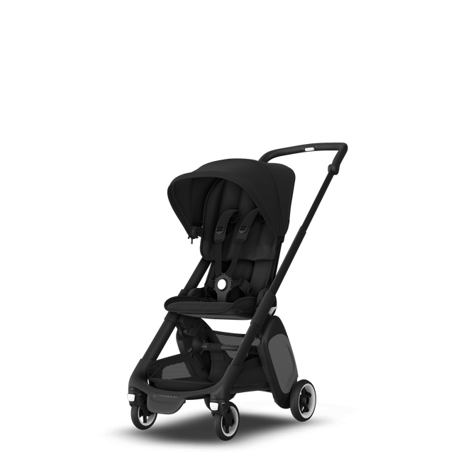 Bugaboo Ant seat stroller black sun canopy, black fabrics, black base