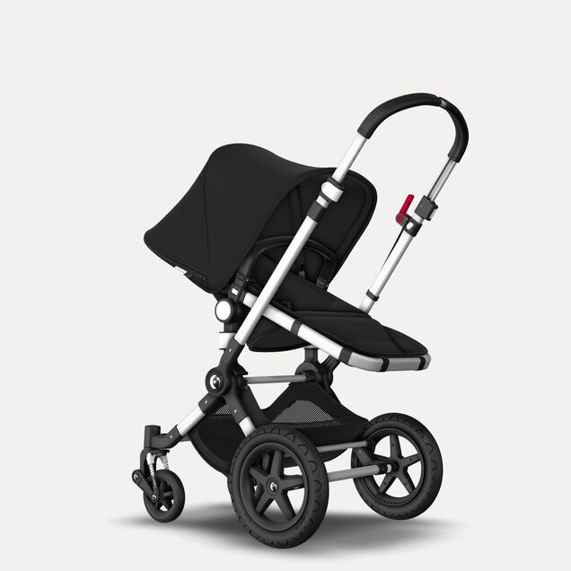 Bugaboo Cameleon 3 Plus seat and bassinet pram black sun canopy, black fabrics, aluminium base - Main Image Slide 1 of 2