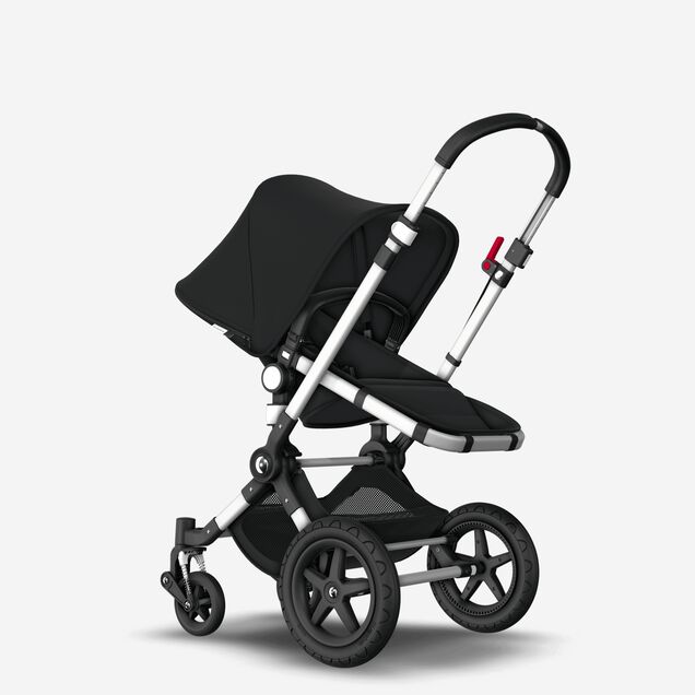 Bugaboo Cameleon 3 Plus seat and bassinet pram black sun canopy, black fabrics, aluminium base - Main Image Slide 1 of 2