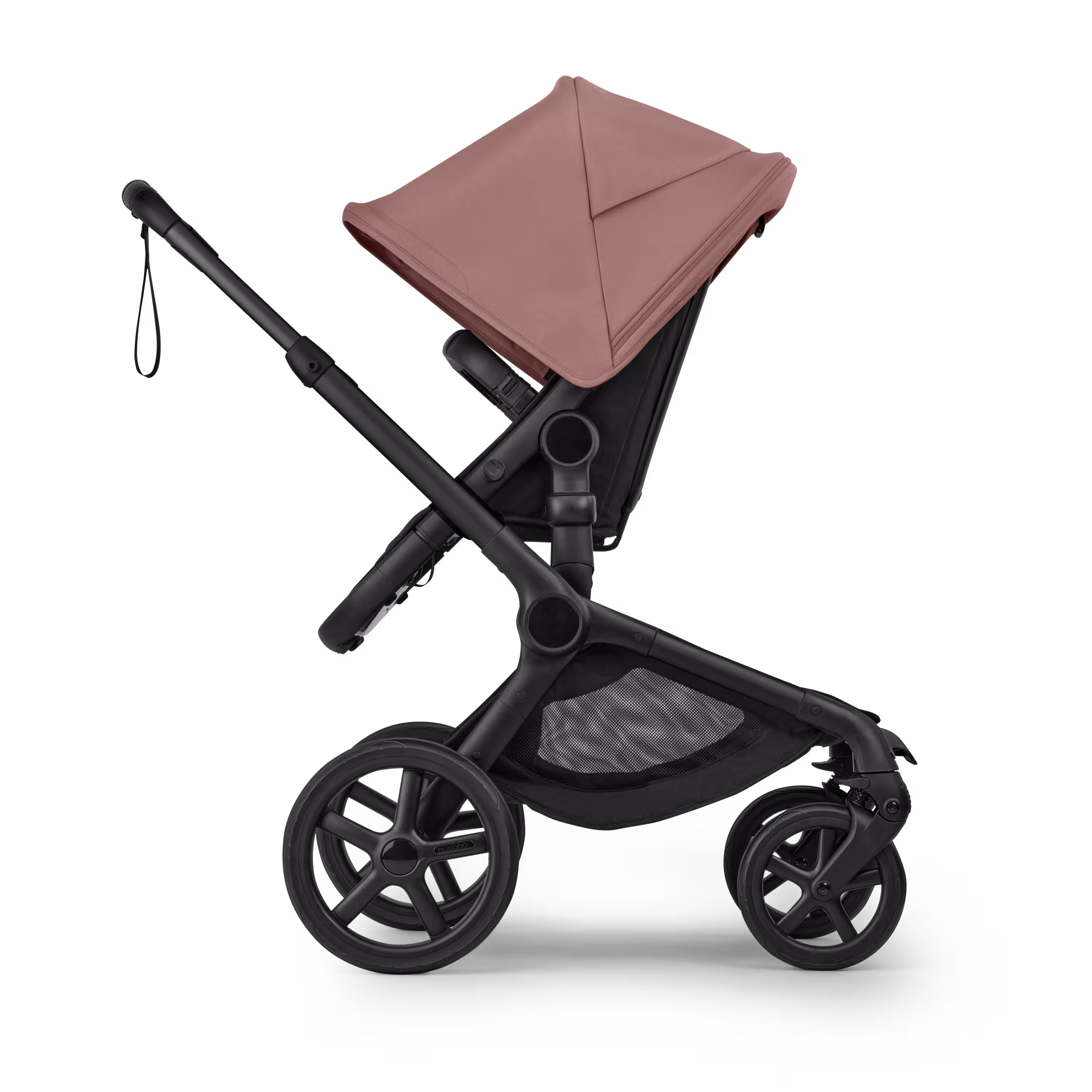 Bugaboo Fox 5 Renew 2-in-1 stroller black base, heritage black fabrics, dusty pink sun canopy - Main Modal Image Slide 3 of 12