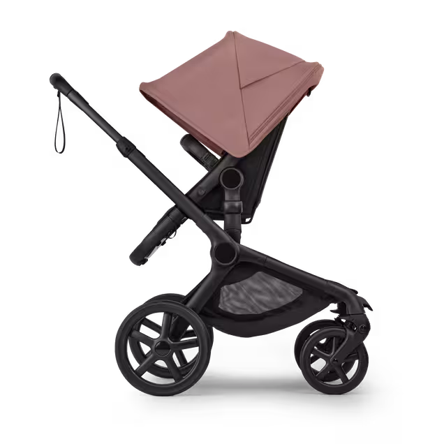Bugaboo Fox 5 Renew 2-in-1 stroller black base, heritage black fabrics, dusty pink sun canopy - Main Image Slide 3 of 12
