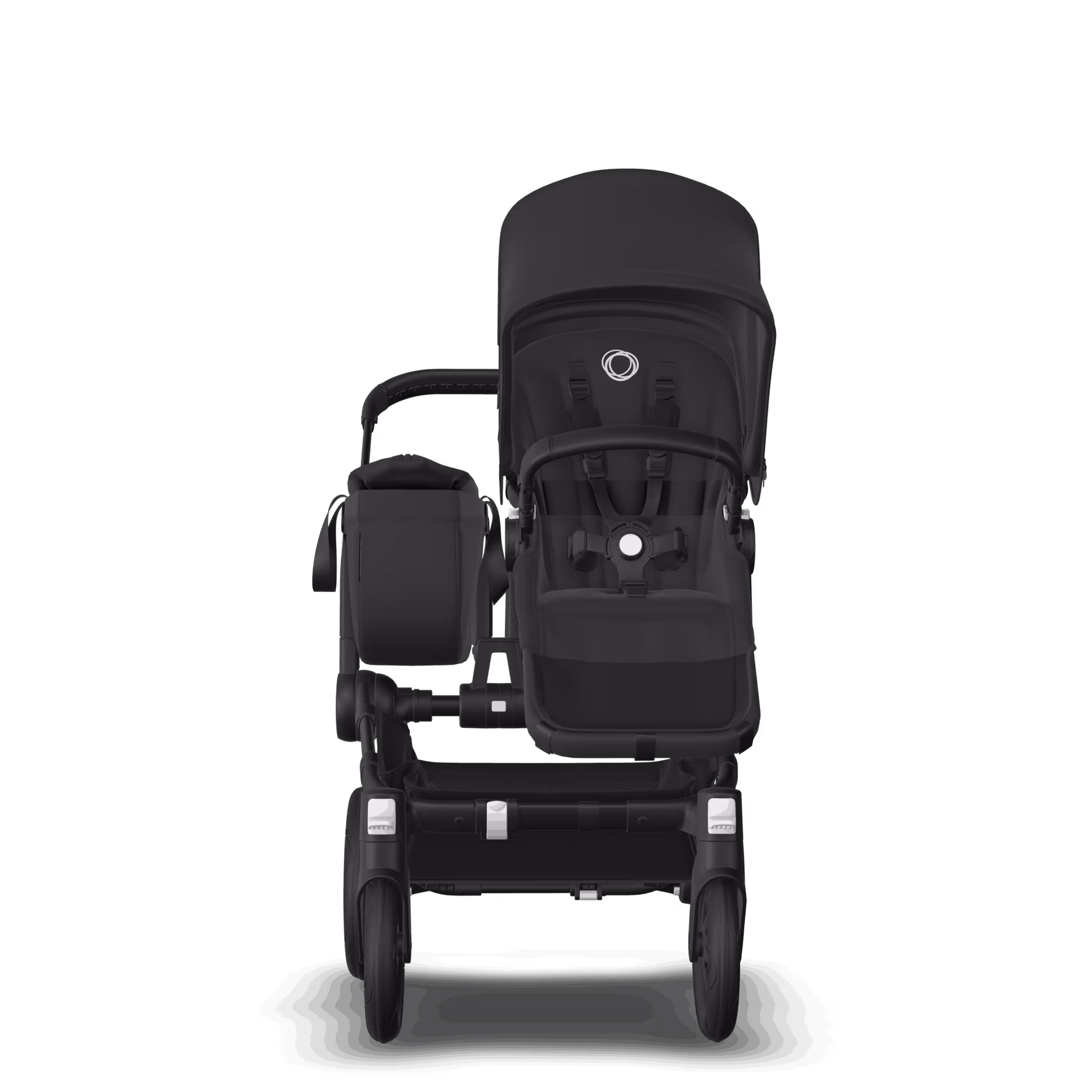 PP Bugaboo Donkey 5 Mono bassinet and seat stroller black base, midnight black fabrics, midnight black sun canopy - Main Modal Image Slide 6 of 7