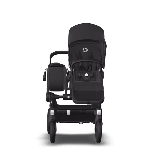 PP Bugaboo Donkey 5 Mono bassinet and seat stroller black base, midnight black fabrics, midnight black sun canopy - Main Image Slide 6 of 7