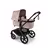 Bugaboo Fox 5 Renew carrycot baby pushchair, with black chassis, Desert Taupe Mélange fabrics, and Desert Taupe Mélange sun canopy. - Thumbnail Slide 2 of 12