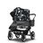 Bugaboo Donkey 5 Duo double stroller graphite base, grey mélange fabrics, animal explorer green/ light blue sun canopy - Thumbnail Slide 3 of 10