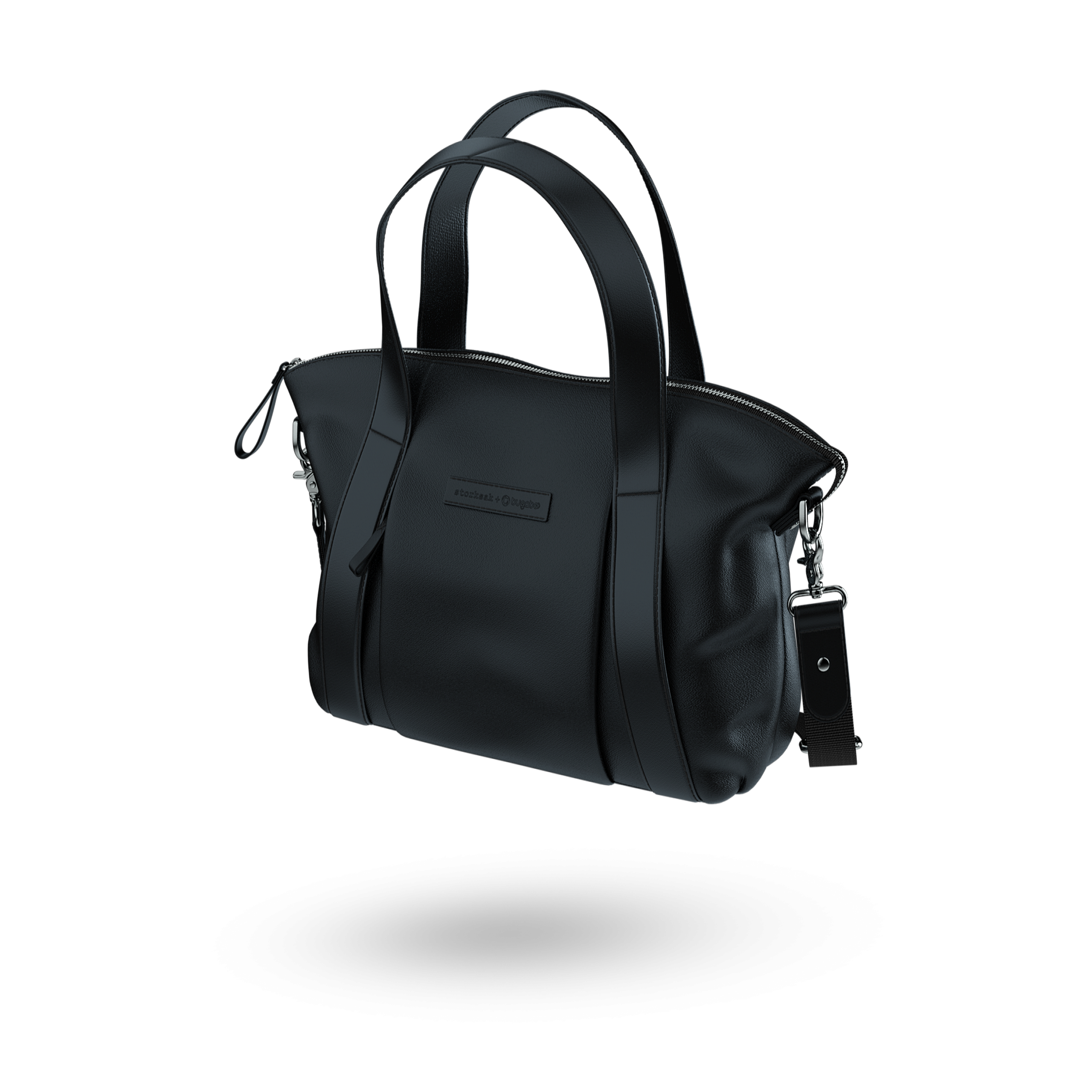 Refurbishehd storksak + Refurbished Bugaboo leather bag BLACK - Thumbnail Slide 1 of 8