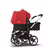 Bugaboo Donkey 3 Duo seat and bassinet stroller red sun canopy, black fabrics, aluminium base - Thumbnail Slide 2 van 5