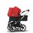 Bugaboo Donkey 3 Duo seat and bassinet stroller red sun canopy, black fabrics, aluminium base - Thumbnail Slide 2 van 5