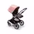 Bugaboo Fox 3 bassinet and seat stroller graphite base, grey melange fabrics, morning pink sun canopy - Thumbnail Slide 6 of 7
