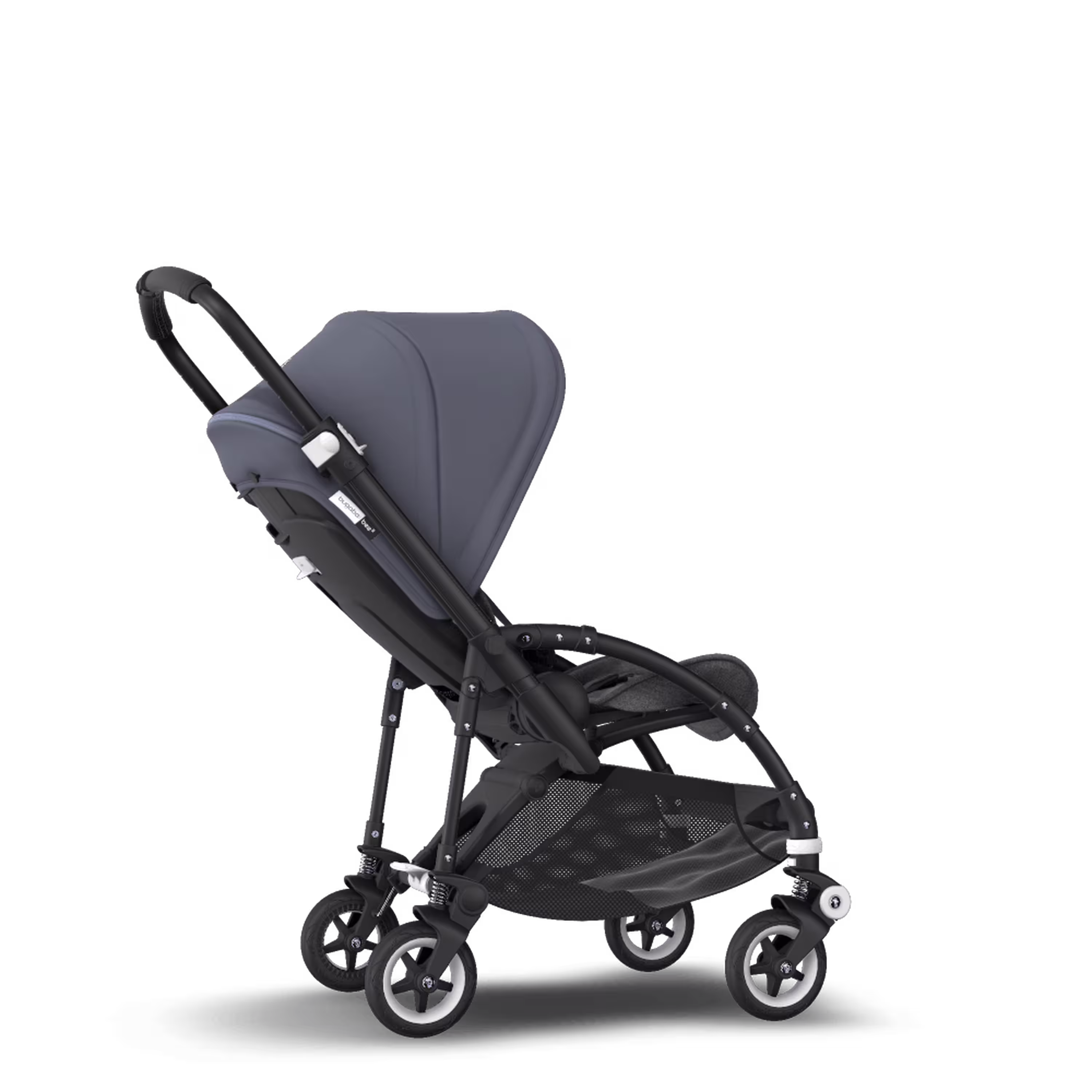Bugaboo Bee 5 seat stroller steel blue sun canopy, grey melange fabrics, black base - Main Modal Image Slide 6 of 6