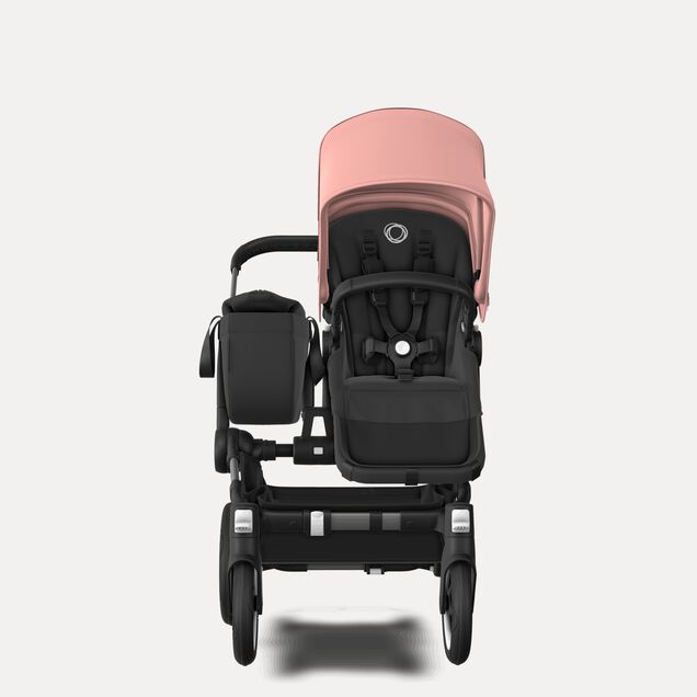 Bugaboo Donkey 5 Mono 2-in-1 stroller graphite base, midnight black fabrics, morning pink sun canopy - Main Image Slide 2 of 11