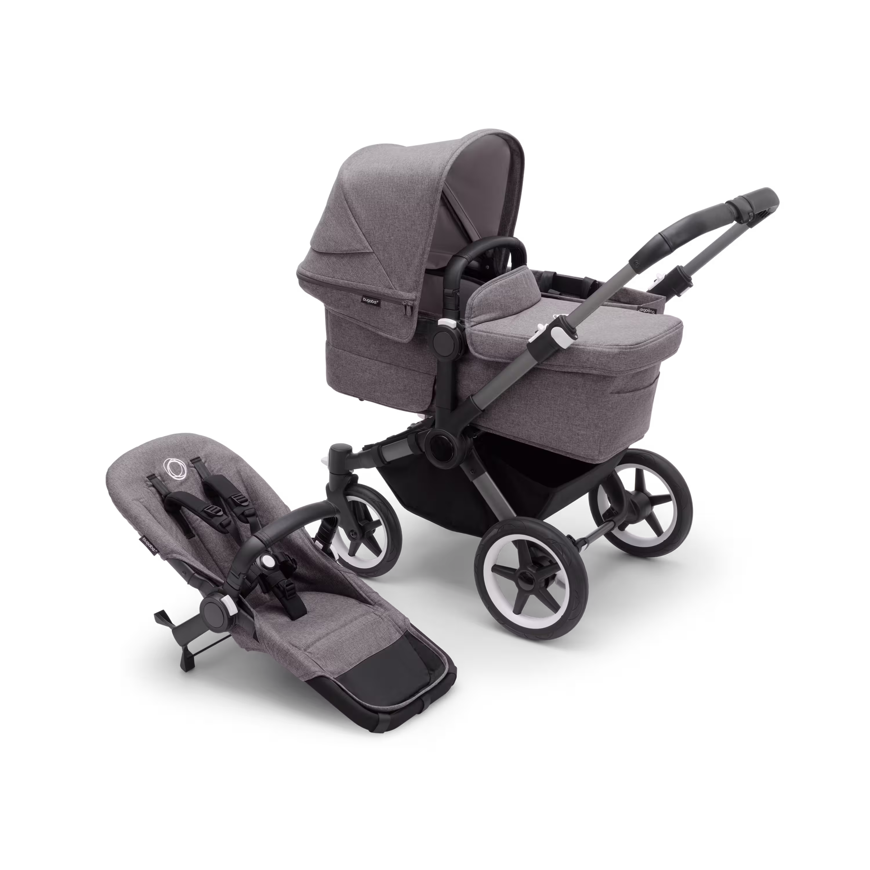 Refurbished Bugaboo Donkey 5 Mono complete GRAPHITE/GREY MÉLANGE-GREY MÉLANGE - Main Modal Image Slide 1 of 6