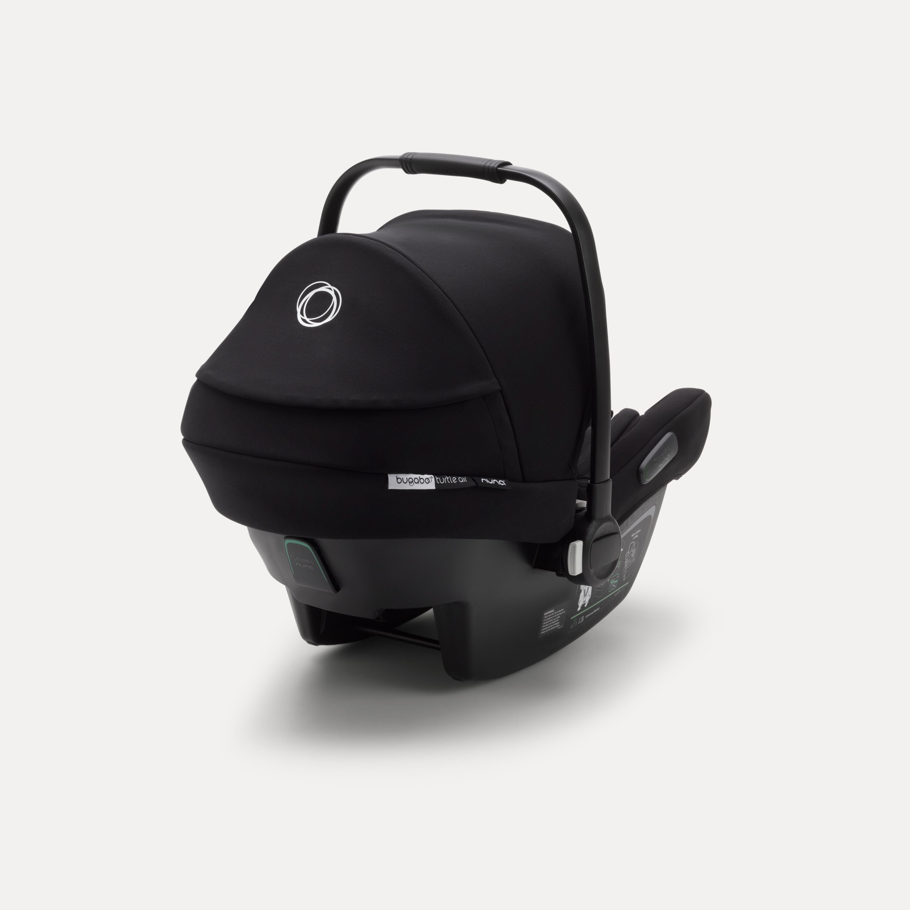 Bugaboo Bee travel system black sun canopy, black fabrics, aluminium base