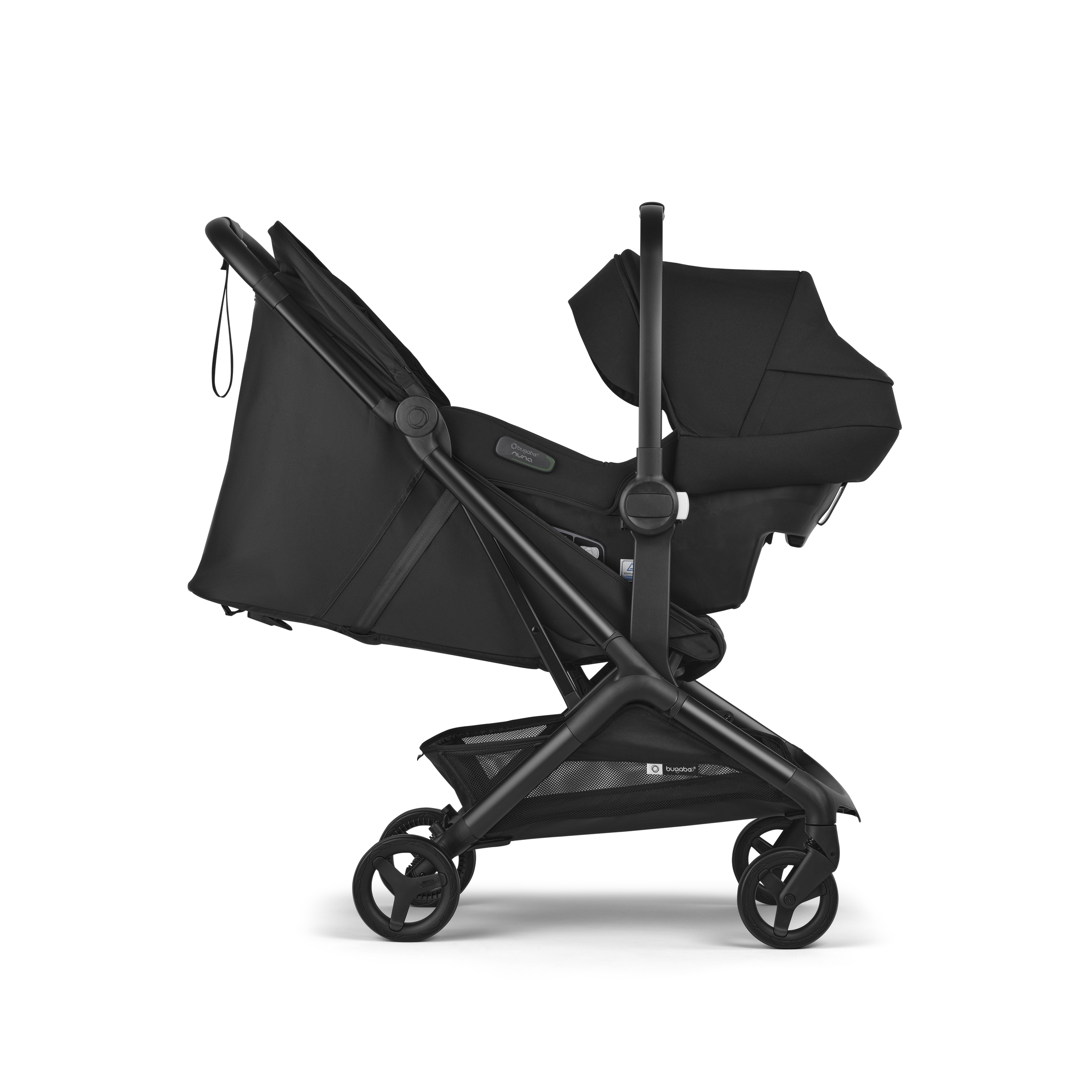 Bugaboo Butterfly 2 Plus travel pram black base, dusty pink fabrics, dusty pink sun canopy - Thumbnail Slide 11 of 11