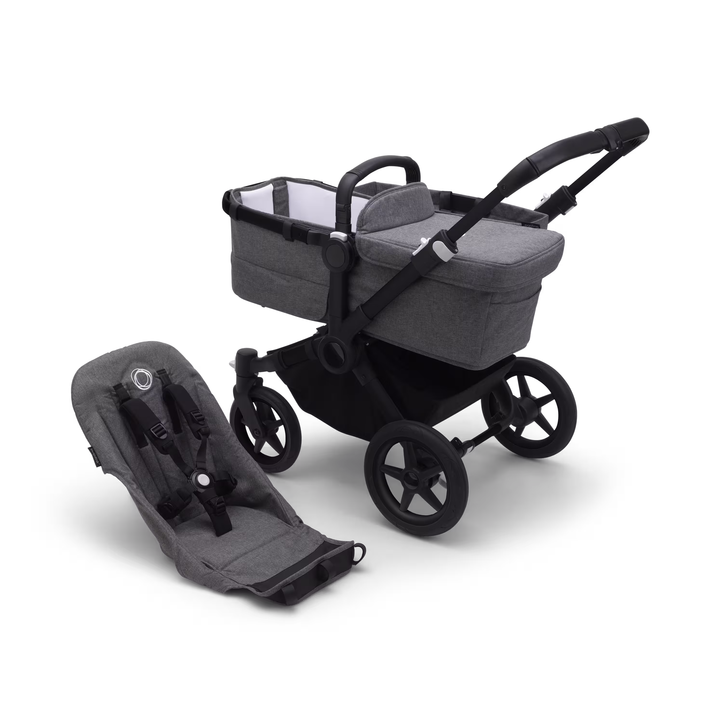 Bugaboo Donkey 5 base BLACK/ GREY MÉLANGE - Main Modal Image Slide 1 of 1