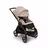 Bugaboo Dragonfly seat stroller black base, desert taupe fabrics, desert taupe sun canopy - Thumbnail Slide 3 of 16