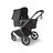 Ein Kinderwagen Bugaboo Fox 5 Noir Limited Edition in der Farbe Tiefschwarz mit befestigter Liegewanne. - Thumbnail Slide 3 of 15