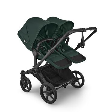 Bugaboo Donkey 6 twin pram black base, fern green fabrics, fern green sun canopy - view 2