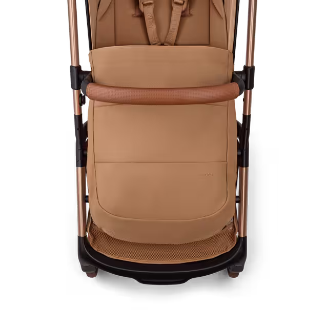 Bugaboo x Stella McCartney Butterfly 2 Plus travel stroller tobacco brown base, tobacco brown fabrics, tobacco brown sun canopy - Main Image Slide 8 of 12