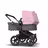 Bugaboo Donkey 3 Twin seat and carrycot pushchair soft pink sun canopy, grey melange fabrics, black base - Thumbnail Slide 4 of 9