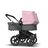 Bugaboo Donkey 3 Twin seat and carrycot pushchair soft pink sun canopy, grey melange fabrics, black base - Thumbnail Slide 4 of 9