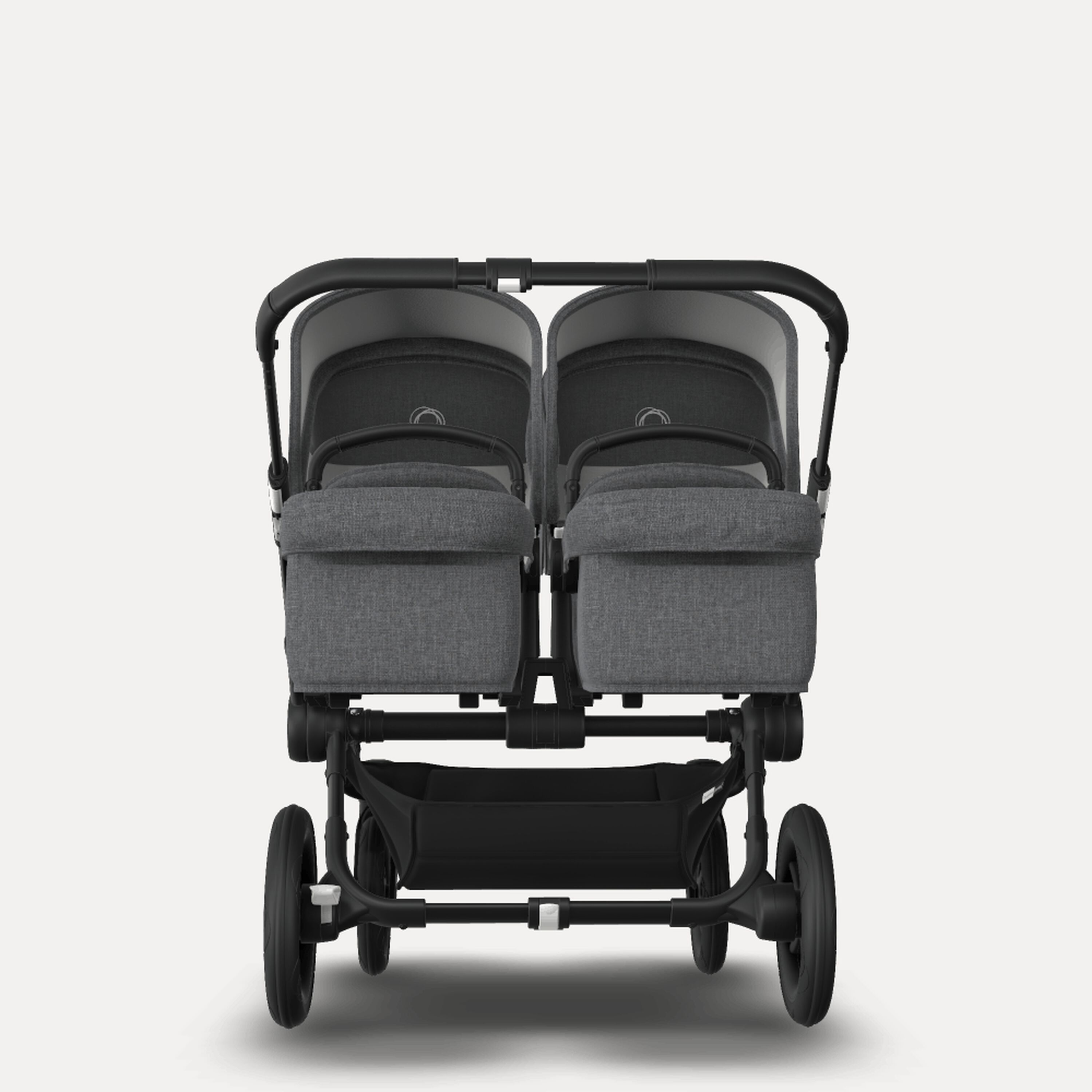 Bugaboo Donkey 3 Twin travel system grey melange sun canopy, grey melange fabrics, black base - Main Modal Image Slide 9 of 18