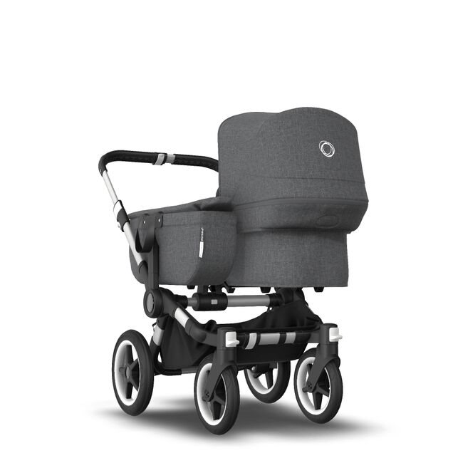 AU - Bugaboo Donkey 3 Mono Seat and Bassinet Stroller Grey Melange, Aluminum chassis - Main Image Slide 1 of 6